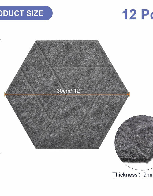 Load image into Gallery viewer, PATIKIL 12 Pack Acoustic Panels 12"x10" Self Adhesive Soundproof Wall Tiles
