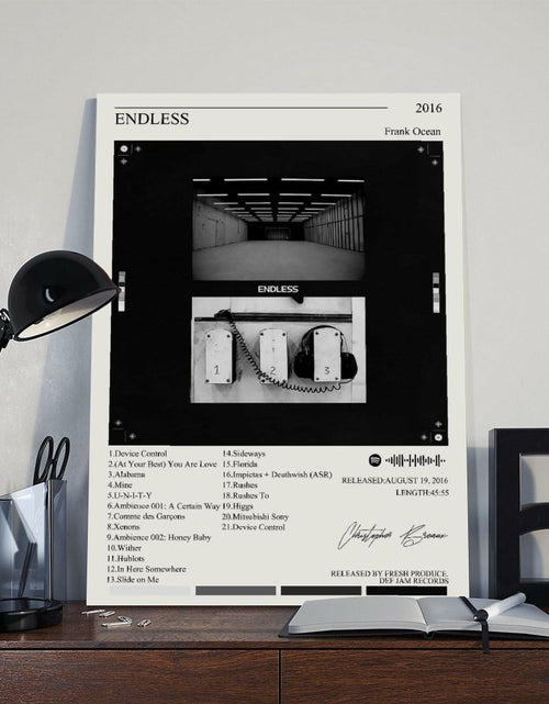 Load image into Gallery viewer, Nomzie Frank Ocean Endless Album Cover Poster Wall Art 12x18in
