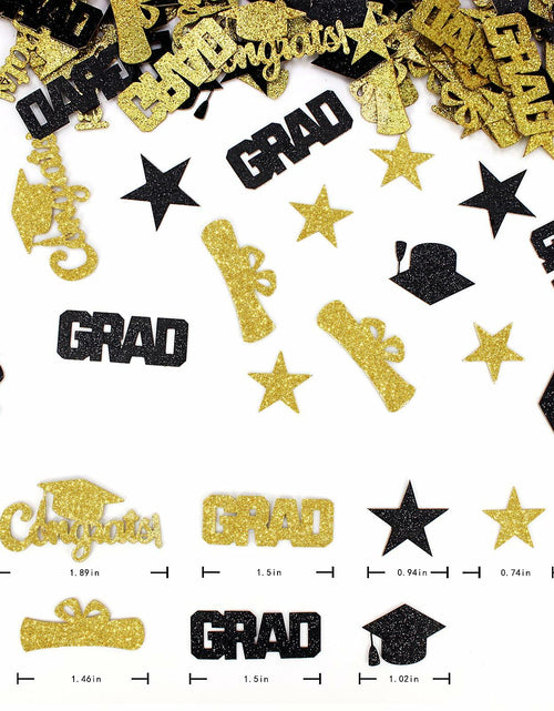 Load image into Gallery viewer, Vofrise 200pcs Blue Gold 2025 Graduation Confetti Cap Star Table Decor

