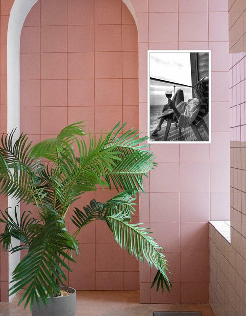 Load image into Gallery viewer, Retro Black &amp; White Woman Wall Art Miami Beach Aesthetic Canvas Print 8x10
