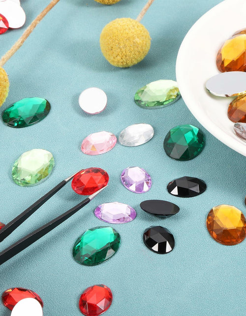 Load image into Gallery viewer, Uxcell 500pcs Oval Flatback Acrylic Rhinestones 18x13mm Light Green
