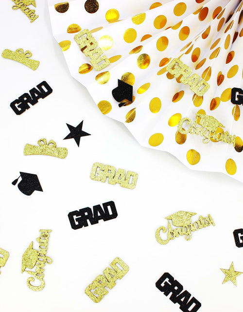 Load image into Gallery viewer, Vofrise 200pcs Blue Gold 2025 Graduation Confetti Cap Star Table Decor
