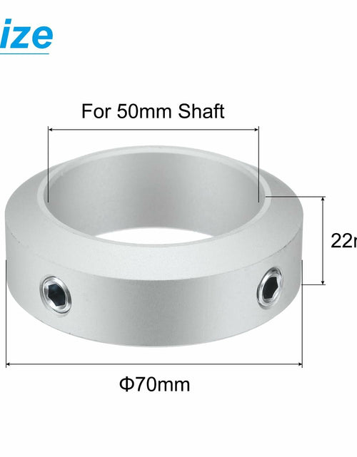 Load image into Gallery viewer, uxcell Set Screw Shaft Collar 50mm Shaft 70mm OD 22mm Thick Aluminum 4pcs
