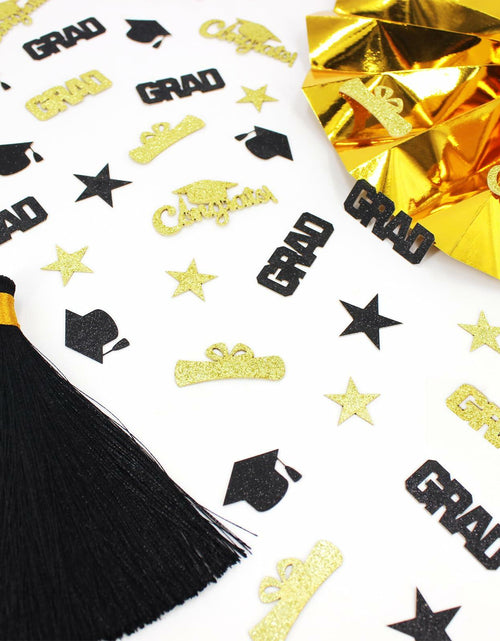 Load image into Gallery viewer, Vofrise 200pcs Blue Gold 2025 Graduation Confetti Cap Star Table Decor
