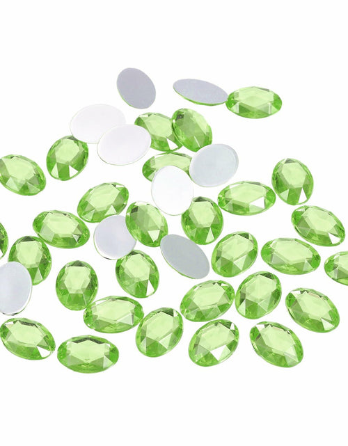 Load image into Gallery viewer, Uxcell 500pcs Oval Flatback Acrylic Rhinestones 18x13mm Light Green
