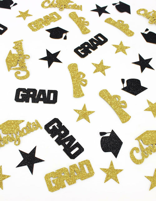 Load image into Gallery viewer, Vofrise 200pcs Blue Gold 2025 Graduation Confetti Cap Star Table Decor
