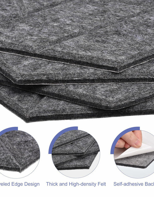 Load image into Gallery viewer, PATIKIL 12 Pack Acoustic Panels 12"x10" Self Adhesive Soundproof Wall Tiles
