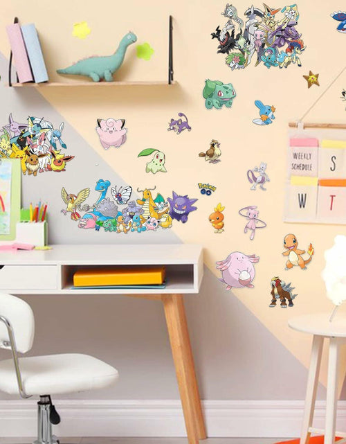 Load image into Gallery viewer, YANEALE Anime Wall Decals 36 Pcs Large Waterproof Removable Cartoon B Stickers
