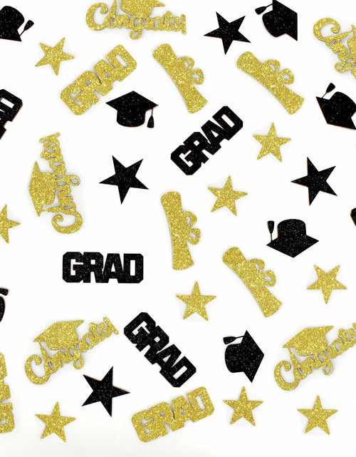 Load image into Gallery viewer, Vofrise 200pcs Blue Gold 2025 Graduation Confetti Cap Star Table Decor
