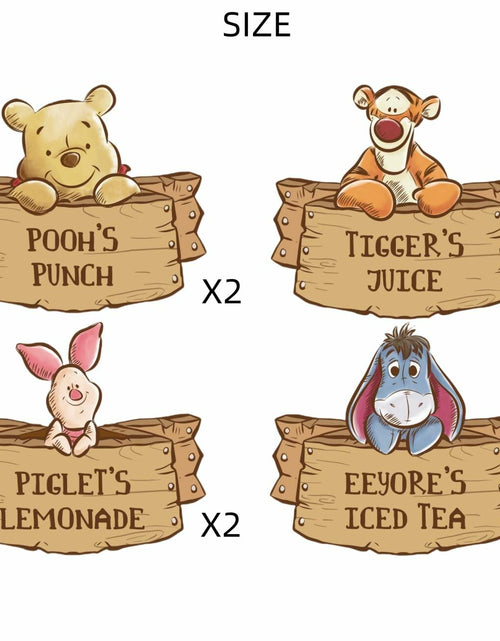 Load image into Gallery viewer, HOTIMO Pooh Drink Label Stickers Yellow
