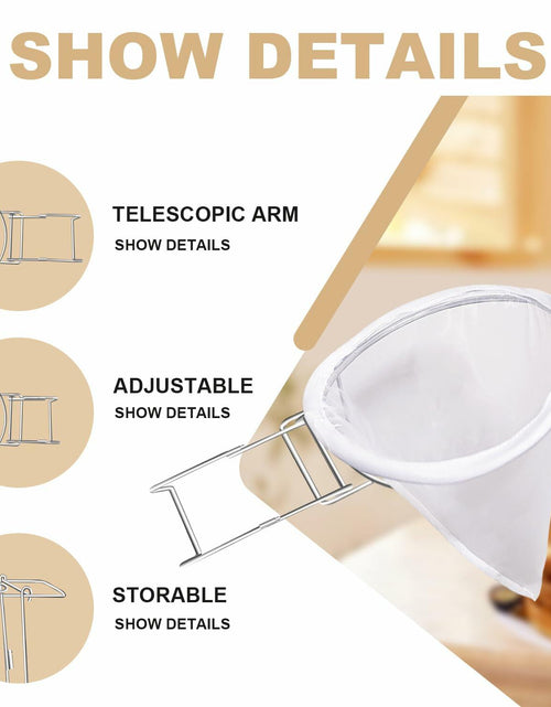 Load image into Gallery viewer, Aageme Versatile 8.7-Inch Oil &amp; Syrup Filter Silver Adjustable Stand 3 Screens
