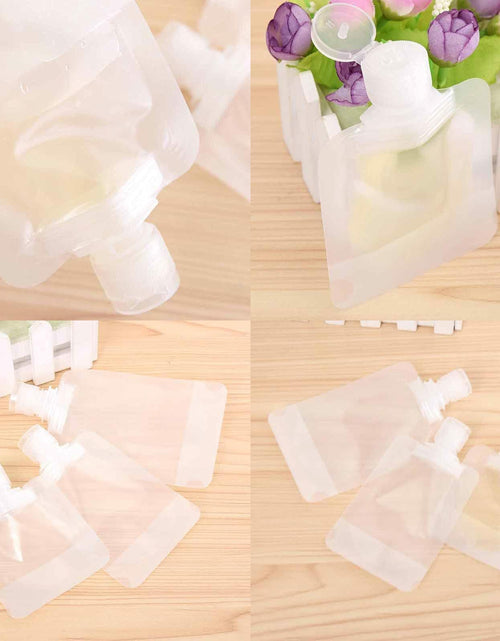 Load image into Gallery viewer, YAIKOAI 10 Pack 100ML Refillable Squeeze Pouches Matte Translucent Travel

