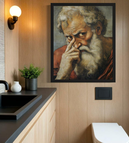 Aj decor Michelangelo Bathroom Wall Art Print Poster 8x10 Unframed