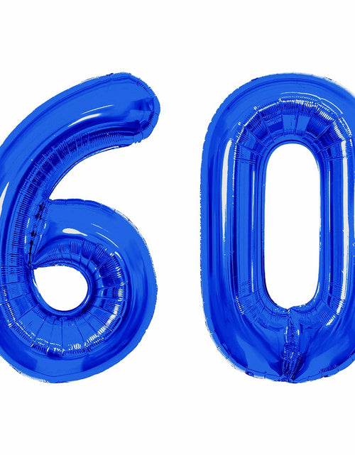 Load image into Gallery viewer, SINBEE 40 Inch Navy Blue 60 Number Jumbo Mylar Foil Balloon 2 Pack

