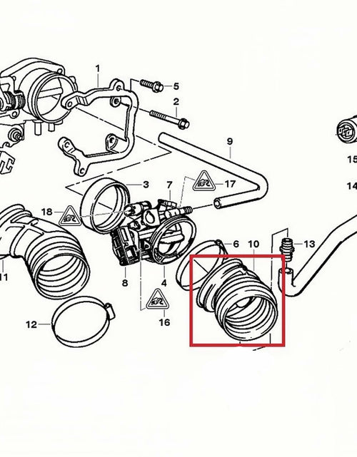 Load image into Gallery viewer, Eolyeea Air Intake Hose BMW 320i 325i 318is 2.0i 2.8i 13541740073

