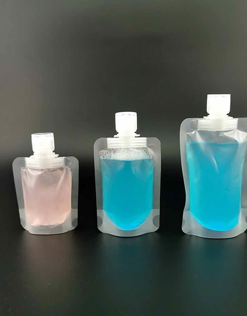 Load image into Gallery viewer, YAIKOAI 10 Pack 100ML Refillable Squeeze Pouches Matte Translucent Travel
