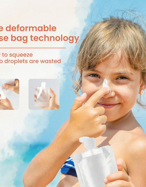 Load image into Gallery viewer, YAIKOAI 10 Pack 100ML Refillable Squeeze Pouches Matte Translucent Travel
