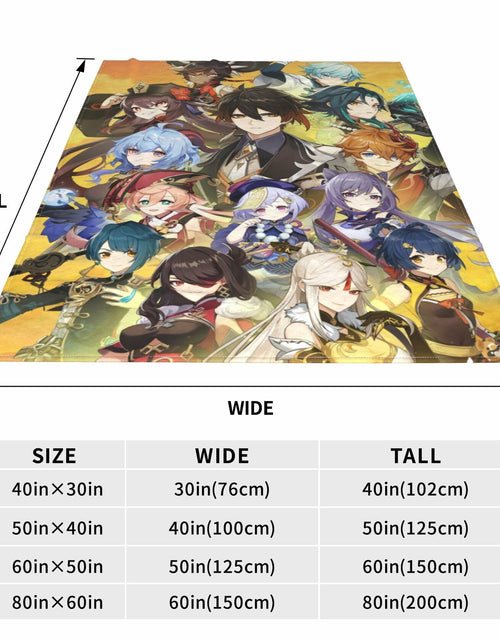 Load image into Gallery viewer, AMCAY Game Plush Flannel Throw Blanket 50x40in Liyue Zhongli Childe Ganyu

