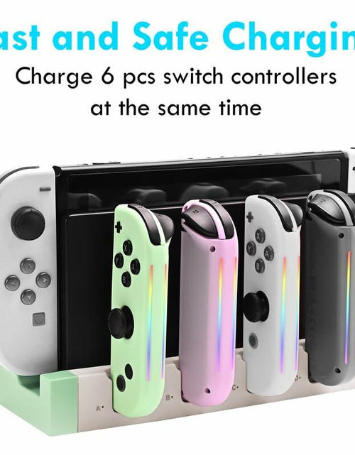 Load image into Gallery viewer, SWTOTK Upgraded Switch Controller Charging Dock for OLED/Lite, 4 Joypads Black
