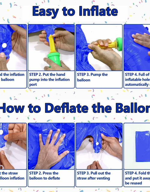 Load image into Gallery viewer, SINBEE 40 Inch Navy Blue 60 Number Jumbo Mylar Foil Balloon 2 Pack
