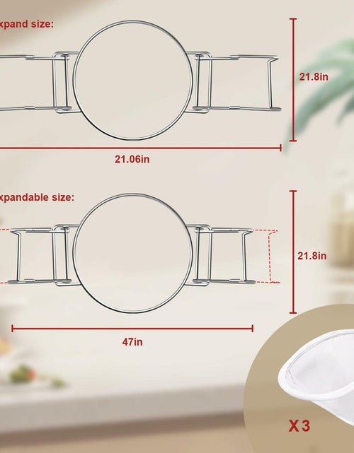 Load image into Gallery viewer, Aageme Versatile 8.7-Inch Oil &amp; Syrup Filter Silver Adjustable Stand 3 Screens
