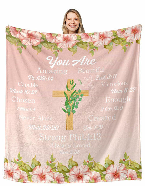 Load image into Gallery viewer, Christian Religious Blanket Baptism Confirmation First Communion 50x60
