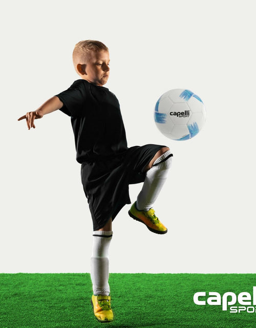 Load image into Gallery viewer, Capelli Sport Tribeca Strike Team Soccer Ball Size 3 Blue/Turquoise

