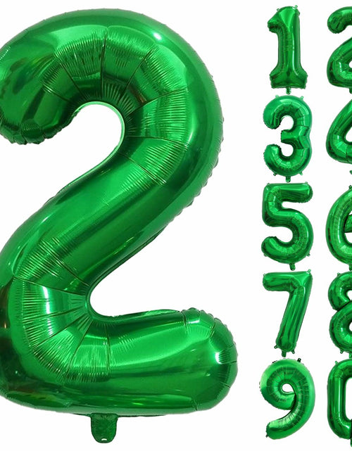 Load image into Gallery viewer, SINBEE 40 Inch Dark Green Number 2 Mylar Foil Balloon Party Decoration
