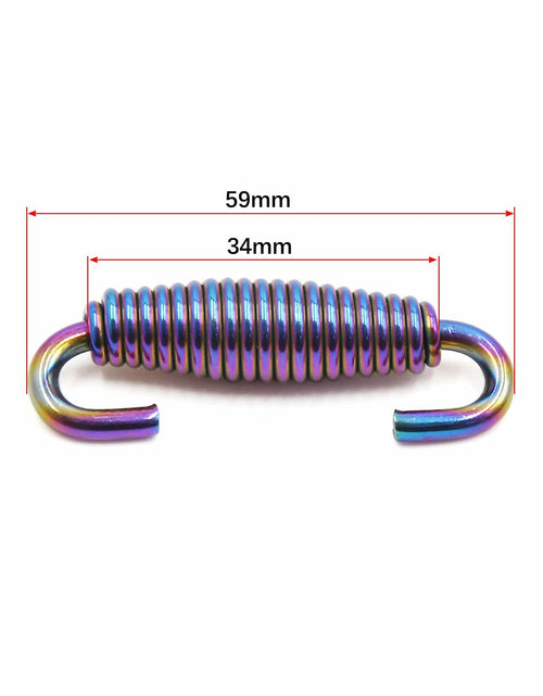 Load image into Gallery viewer, uxcell 2pcs Stainless Steel Colorful Motorcycle Exhaust Pipe Spring with Hook
