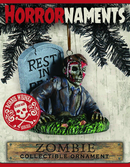 Load image into Gallery viewer, HorrorNaments Bobbie Weiner Bloody Mary Zombie Ornament 3" Gray 1 Pc
