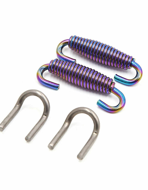 Load image into Gallery viewer, uxcell 2pcs Stainless Steel Colorful Motorcycle Exhaust Pipe Spring with Hook
