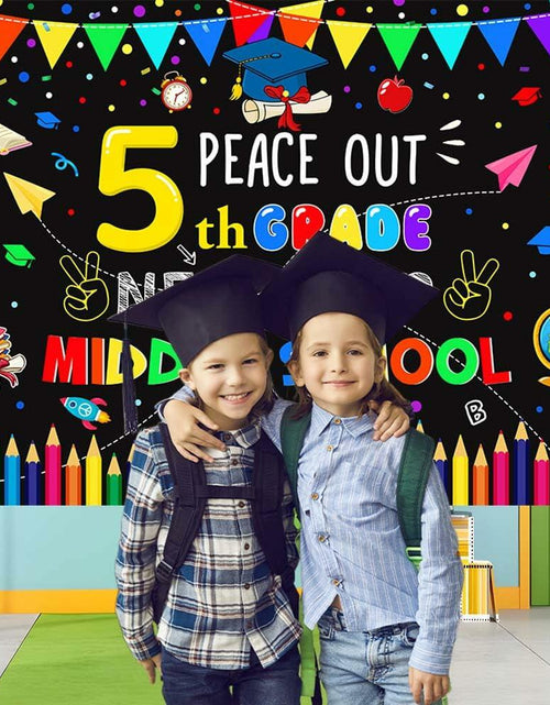 Load image into Gallery viewer, AIBIIN 7x5ft 5th Grade Graduate Backdrop Black Polyester Photography
