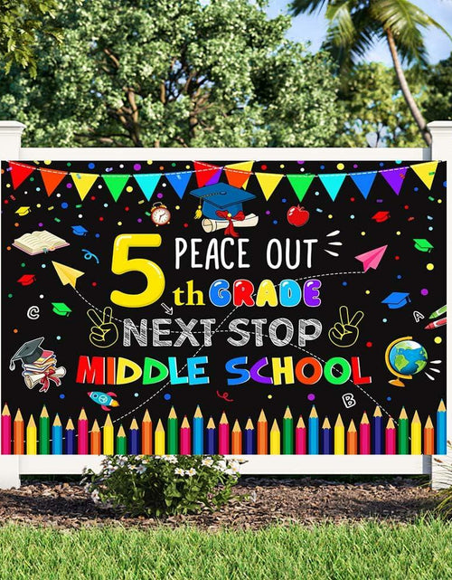 Load image into Gallery viewer, AIBIIN 7x5ft 5th Grade Graduate Backdrop Black Polyester Photography
