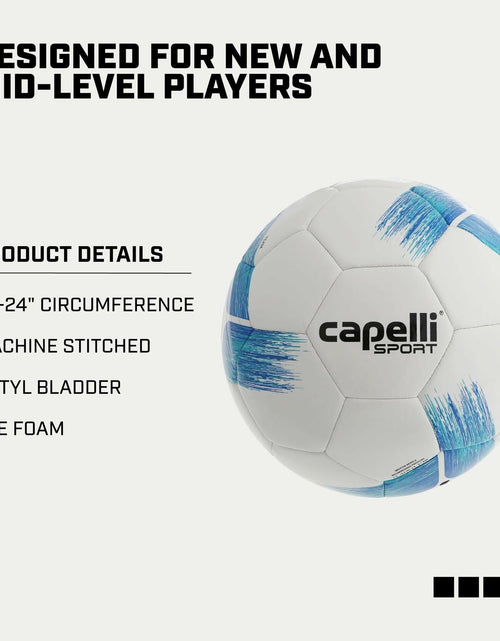 Load image into Gallery viewer, Capelli Sport Tribeca Strike Team Soccer Ball Size 3 Blue/Turquoise

