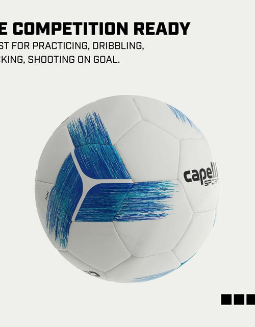 Load image into Gallery viewer, Capelli Sport Tribeca Strike Team Soccer Ball Size 3 Blue/Turquoise
