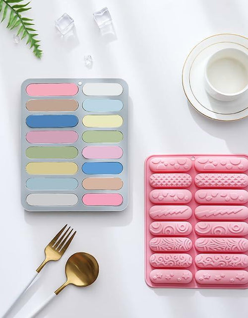 Load image into Gallery viewer, PROVIVID 2 Pack Silicone Mold Chocolate Stick Energy Bars Pink Blue Reusable
