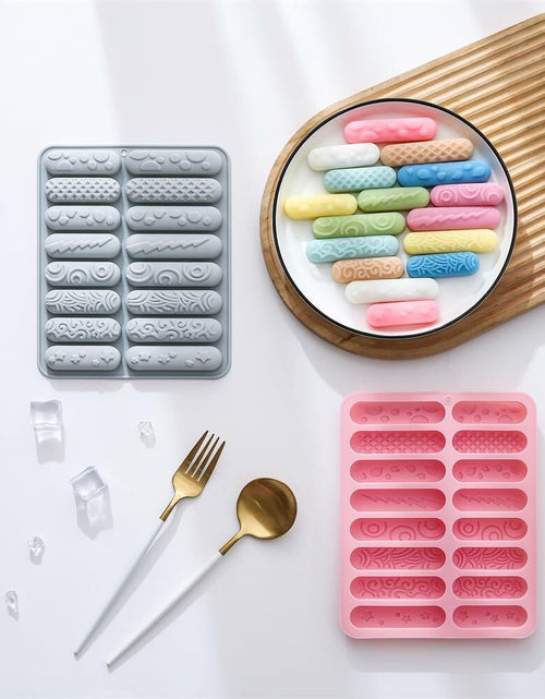 Load image into Gallery viewer, PROVIVID 2 Pack Silicone Mold Chocolate Stick Energy Bars Pink Blue Reusable
