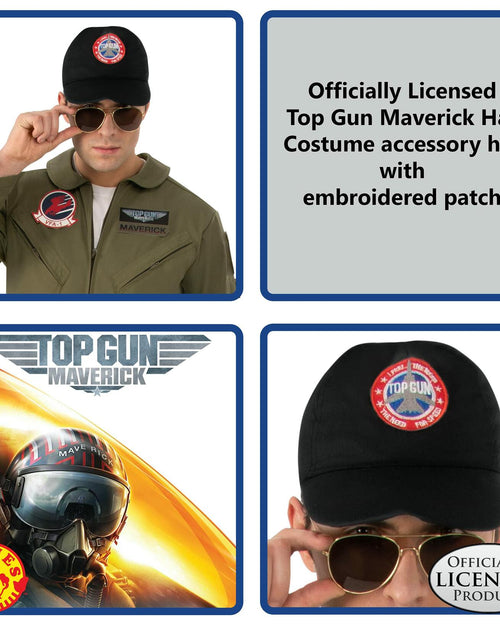 Load image into Gallery viewer, Rubies Top Gun Maverick Costume Hat Adults Men's Black One Size
