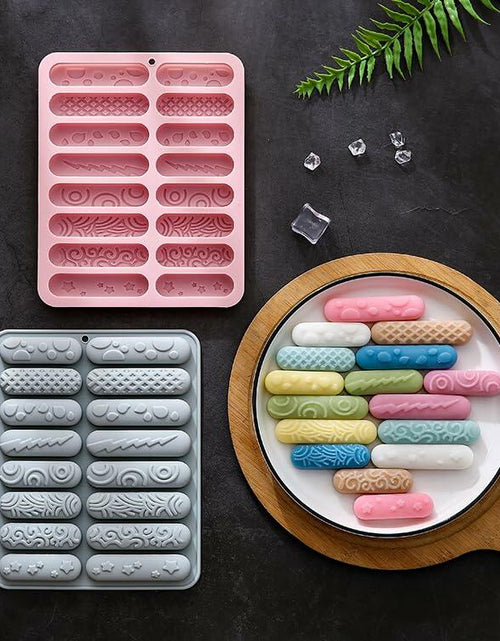 Load image into Gallery viewer, PROVIVID 2 Pack Silicone Mold Chocolate Stick Energy Bars Pink Blue Reusable
