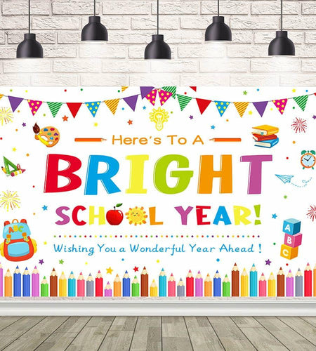 AIBIIN Back to School Photography Backdrop Black 70.8x43.3in Polyester