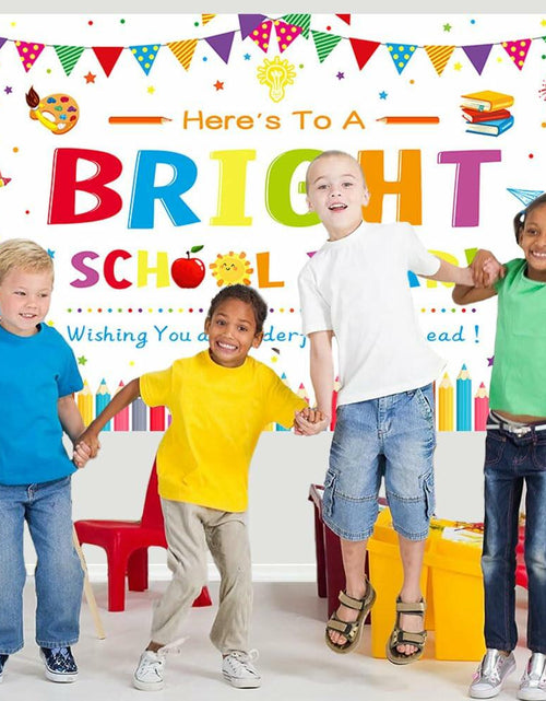 Load image into Gallery viewer, AIBIIN Back to School Photography Backdrop Black 70.8x43.3in Polyester
