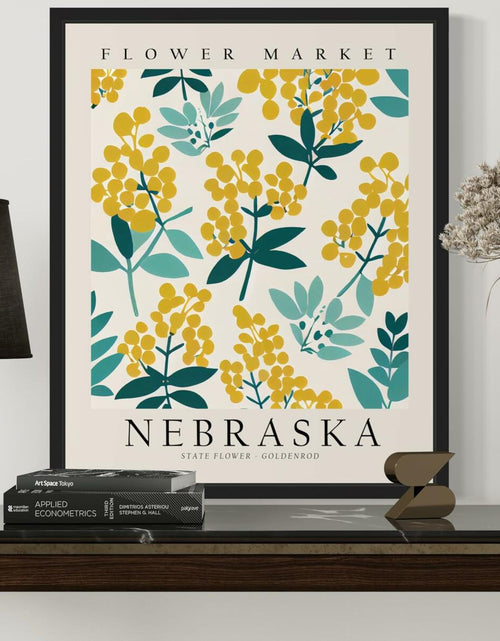 Load image into Gallery viewer, HomeArtPrint Nebraska Flower Market Art Print 8x10 Botanical Poster
