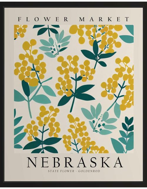 Load image into Gallery viewer, HomeArtPrint Nebraska Flower Market Art Print 8x10 Botanical Poster

