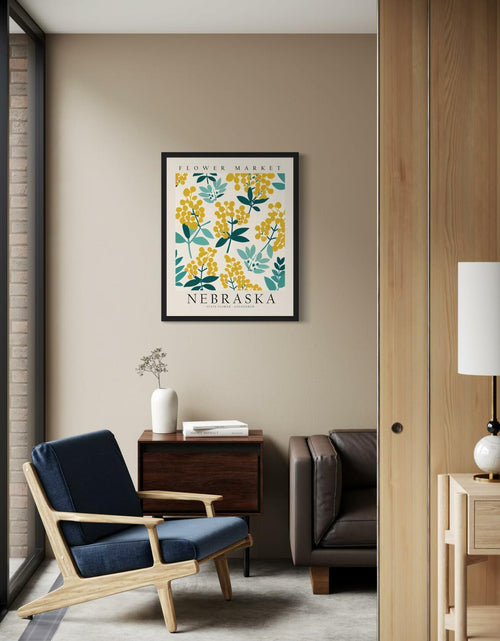 Load image into Gallery viewer, HomeArtPrint Nebraska Flower Market Art Print 8x10 Botanical Poster
