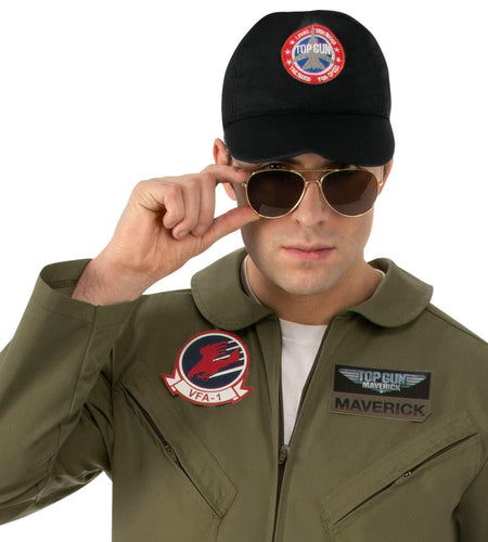 Rubies Top Gun Maverick Costume Hat Adults Men's Black One Size