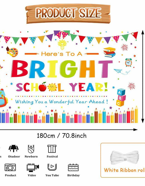 Load image into Gallery viewer, AIBIIN Back to School Photography Backdrop Black 70.8x43.3in Polyester
