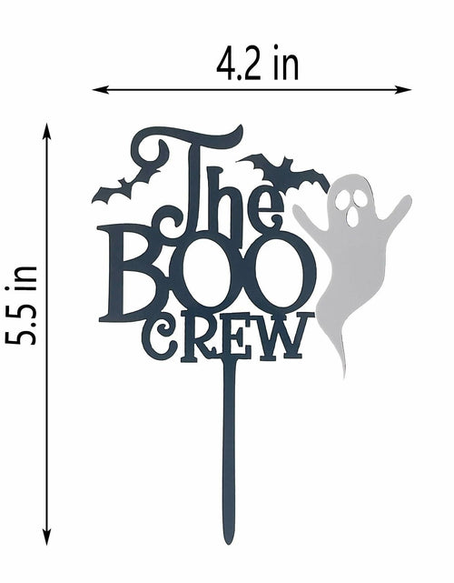 Load image into Gallery viewer, JIEEIN The Boo Crew Halloween Cake Topper Black Acrylic 1 Piece
