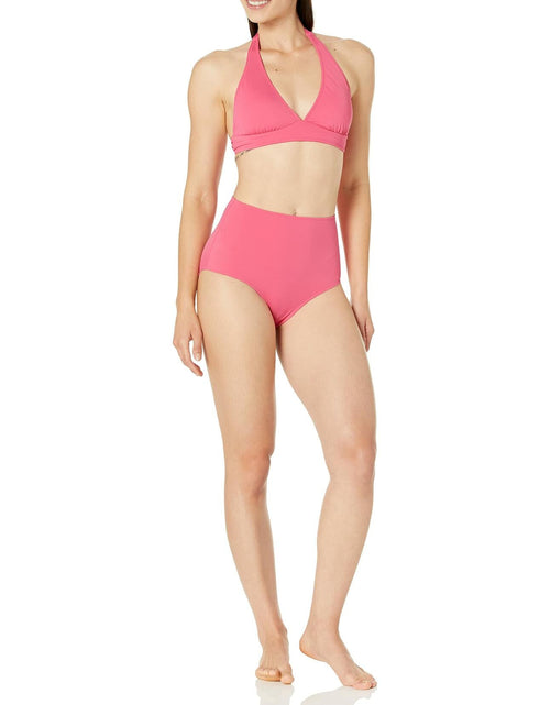 Load image into Gallery viewer, Amazon Essentials Women's High Waist Swim Bottom Hot Pink Size S
