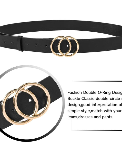 Load image into Gallery viewer, NBLYOS Women Faux Leather Belt Gold Buckle Khaki Size XXL
