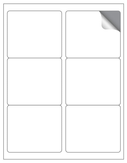 Load image into Gallery viewer, MACO Laser/Ink Jet White Cover-All Shipping Labels 3.33x4in 150 Pack
